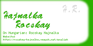hajnalka rocskay business card